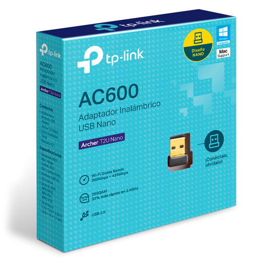 Adaptador USB Nano TP Link Archer AC600 / Negro